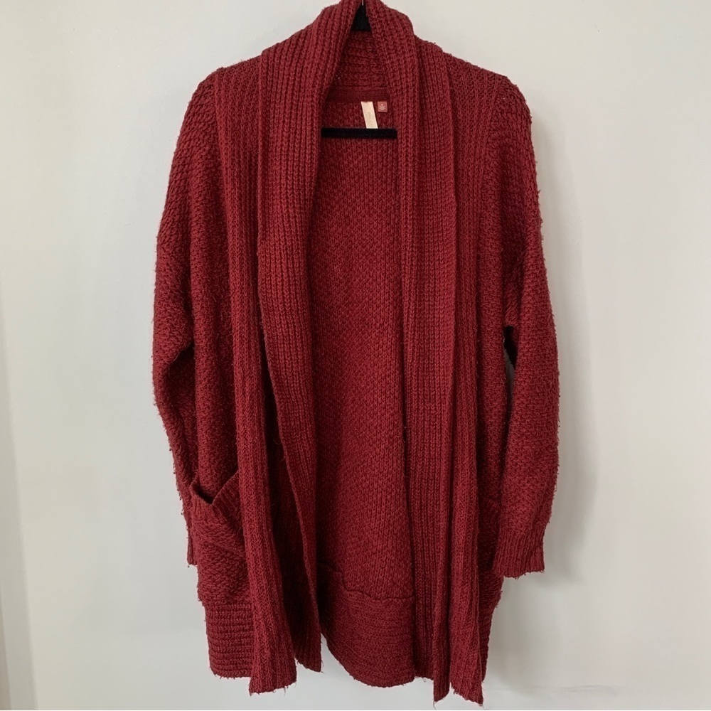 Pilcro Burgundy Cardigan‎ Sweater Size M
